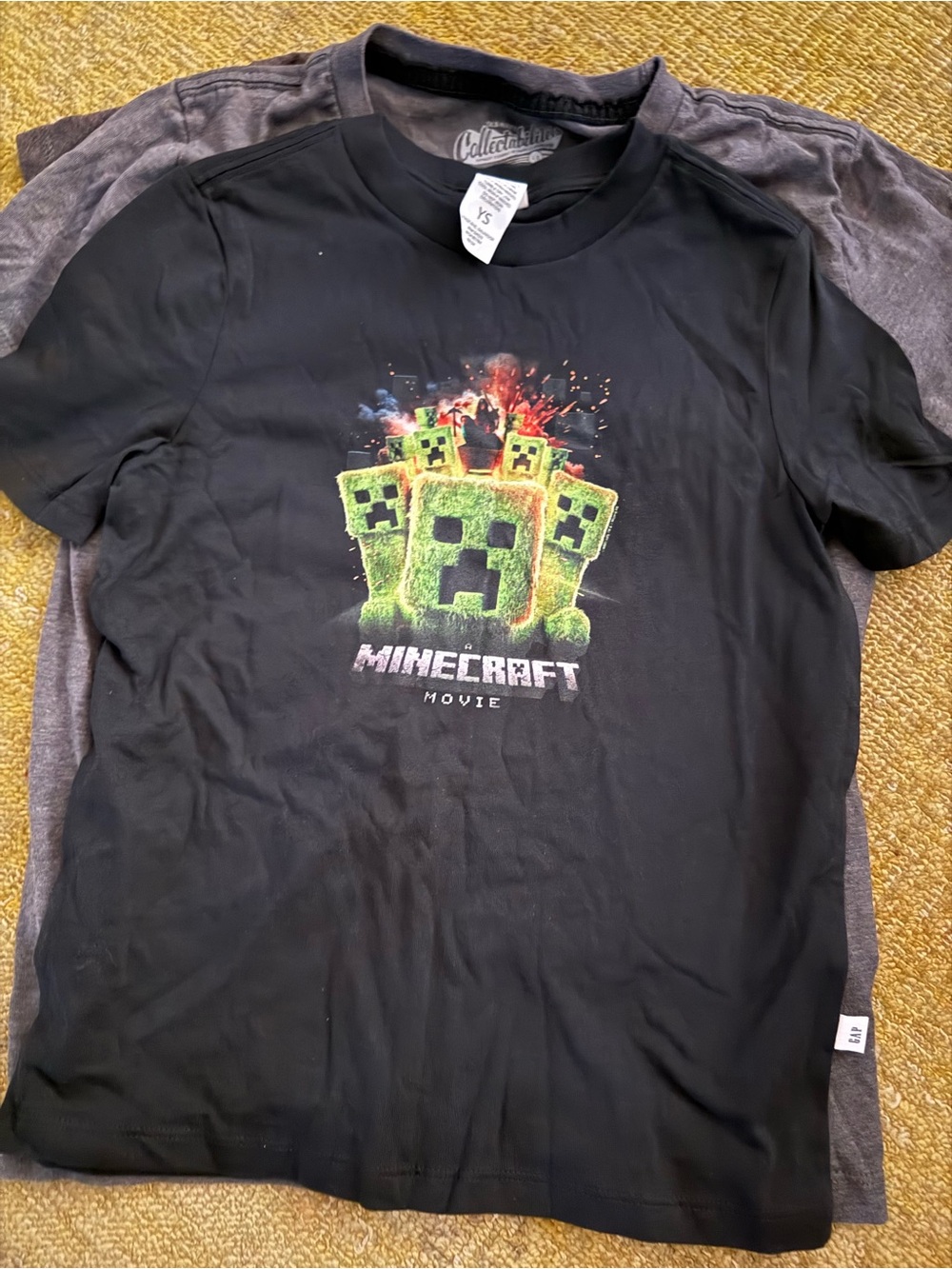 GAP Minecraft Movie Kids Black Graphic Tee